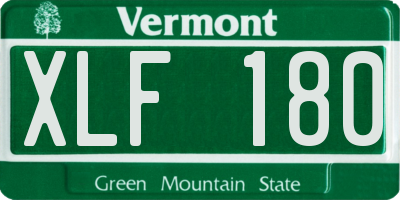 VT license plate XLF180