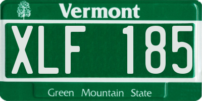 VT license plate XLF185