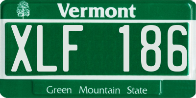 VT license plate XLF186