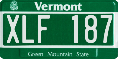 VT license plate XLF187