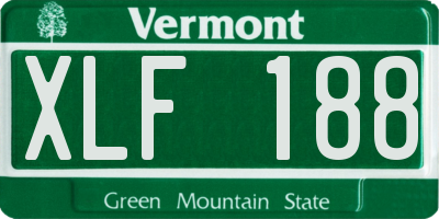 VT license plate XLF188
