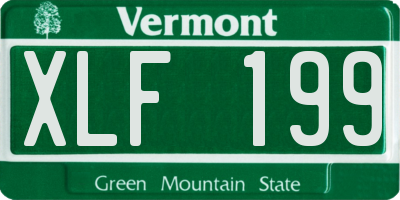 VT license plate XLF199