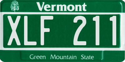 VT license plate XLF211