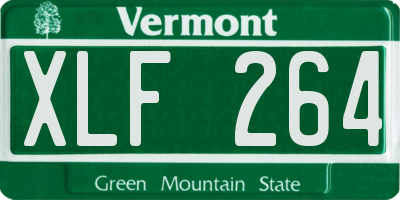 VT license plate XLF264