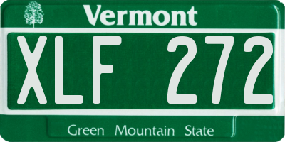 VT license plate XLF272