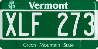 VT license plate XLF273