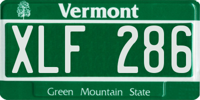 VT license plate XLF286