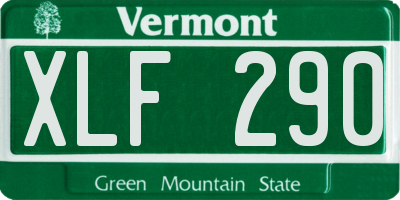 VT license plate XLF290