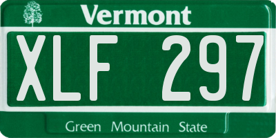 VT license plate XLF297