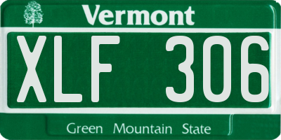 VT license plate XLF306
