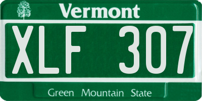 VT license plate XLF307