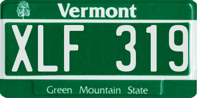 VT license plate XLF319