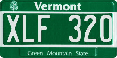 VT license plate XLF320