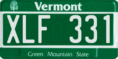 VT license plate XLF331