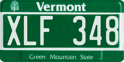 VT license plate XLF348