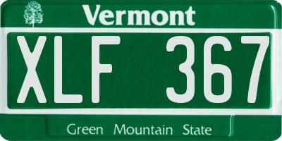 VT license plate XLF367
