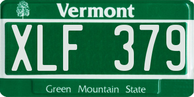 VT license plate XLF379