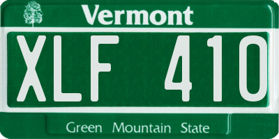 VT license plate XLF410