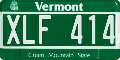 VT license plate XLF414