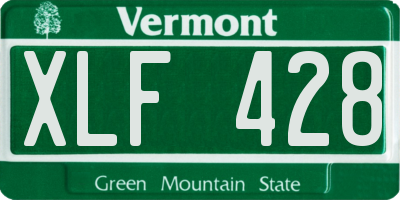 VT license plate XLF428
