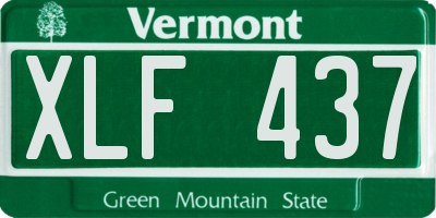 VT license plate XLF437