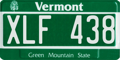 VT license plate XLF438