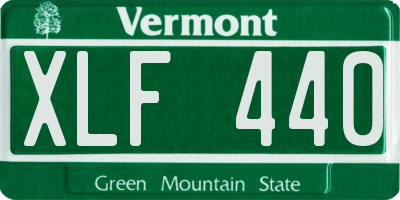 VT license plate XLF440