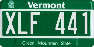 VT license plate XLF441