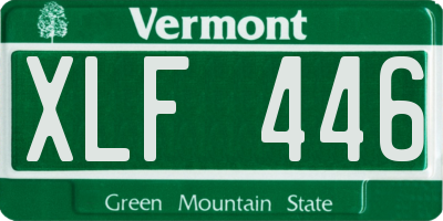 VT license plate XLF446