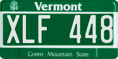 VT license plate XLF448