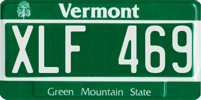 VT license plate XLF469