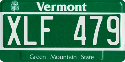 VT license plate XLF479