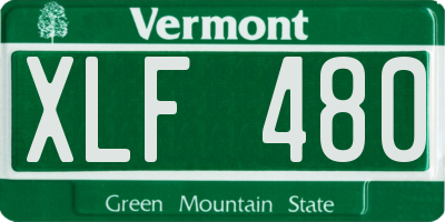 VT license plate XLF480