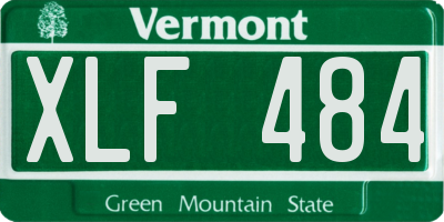 VT license plate XLF484