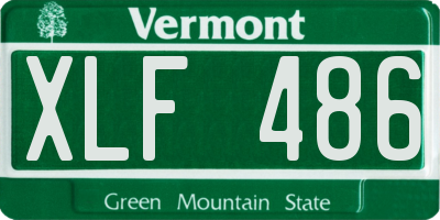 VT license plate XLF486