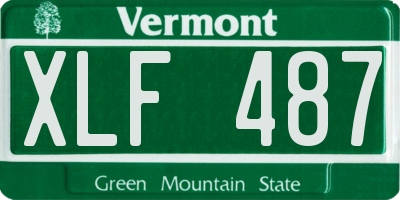 VT license plate XLF487