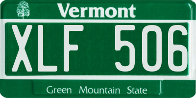 VT license plate XLF506
