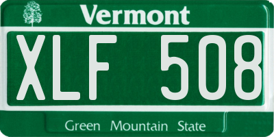 VT license plate XLF508