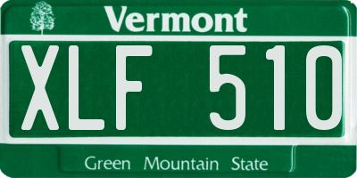 VT license plate XLF510