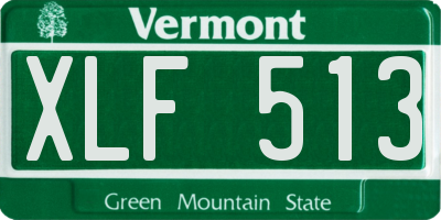 VT license plate XLF513