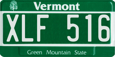 VT license plate XLF516