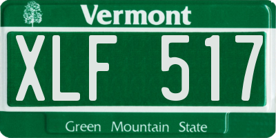 VT license plate XLF517