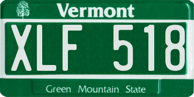 VT license plate XLF518