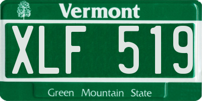 VT license plate XLF519