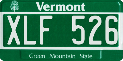 VT license plate XLF526
