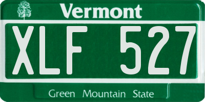 VT license plate XLF527