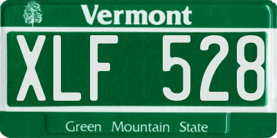 VT license plate XLF528