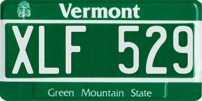 VT license plate XLF529