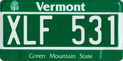 VT license plate XLF531