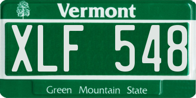 VT license plate XLF548
